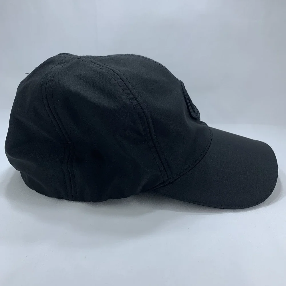 TopKnot Ponytail Hat M/L Black Stretch Fit Magnetic Opening Women's Baseball Cap